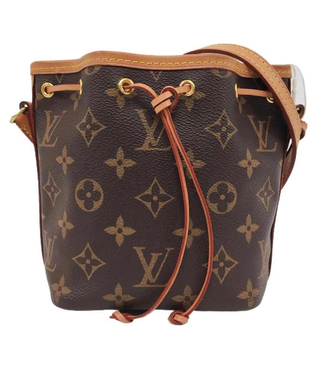 LOUIS VUITTON Коричневая кожаная сумка тоут, фото 9