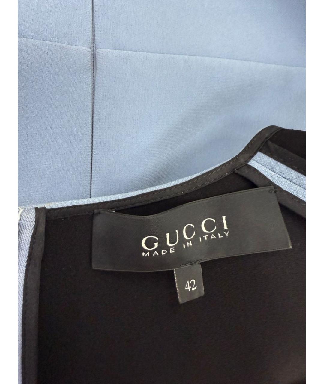 GUCCI Голубое коктейльное платье, фото 3