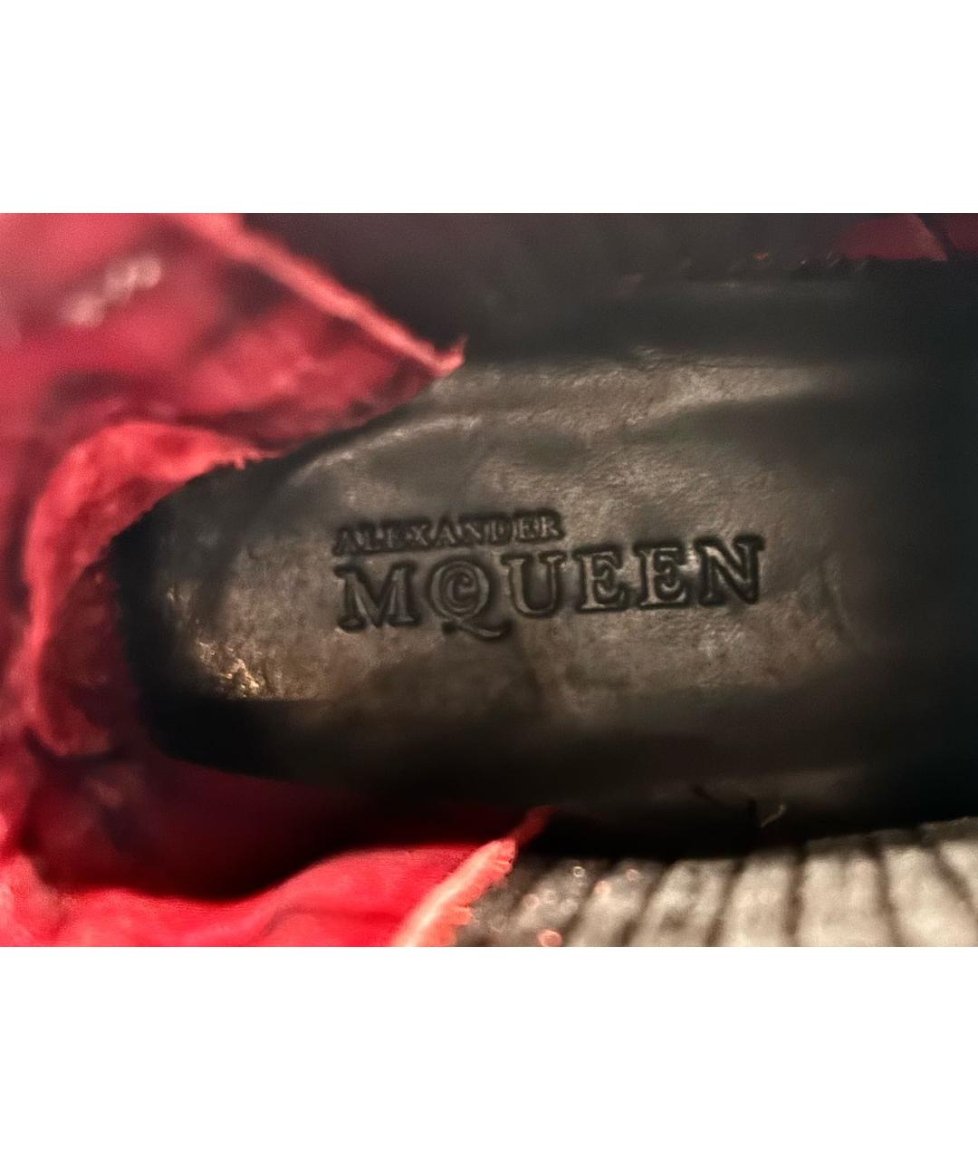 ALEXANDER MCQUEEN Черные кожаные высокие ботинки, фото 6
