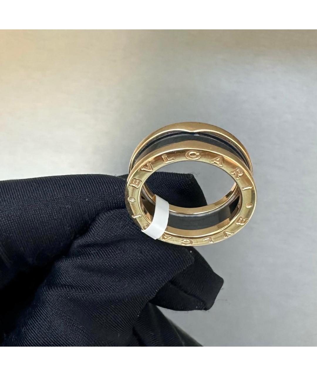 BVLGARI Черное кольцо из розового золота, фото 3