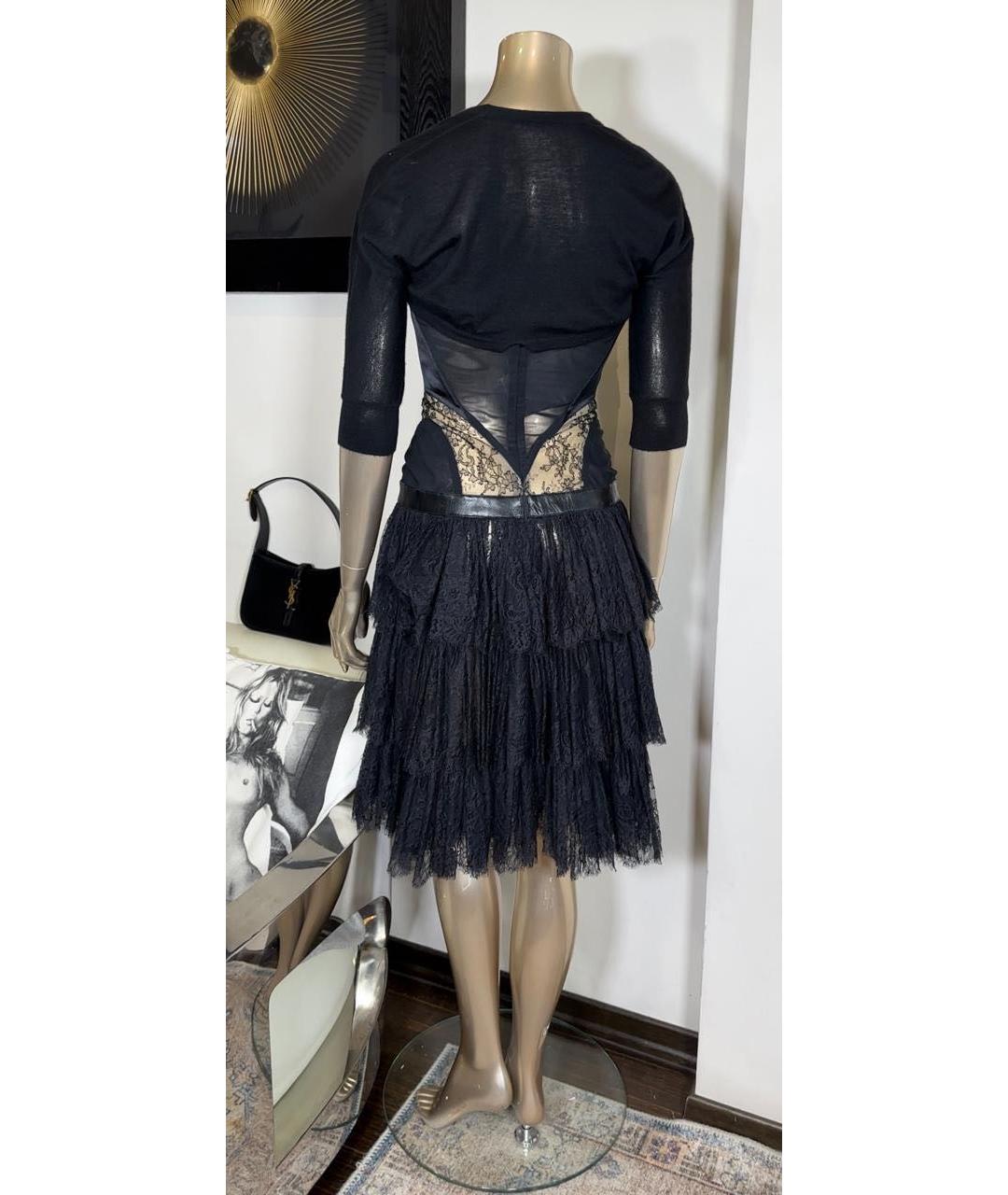 ALEXANDER MCQUEEN Черное коктейльное платье, фото 2