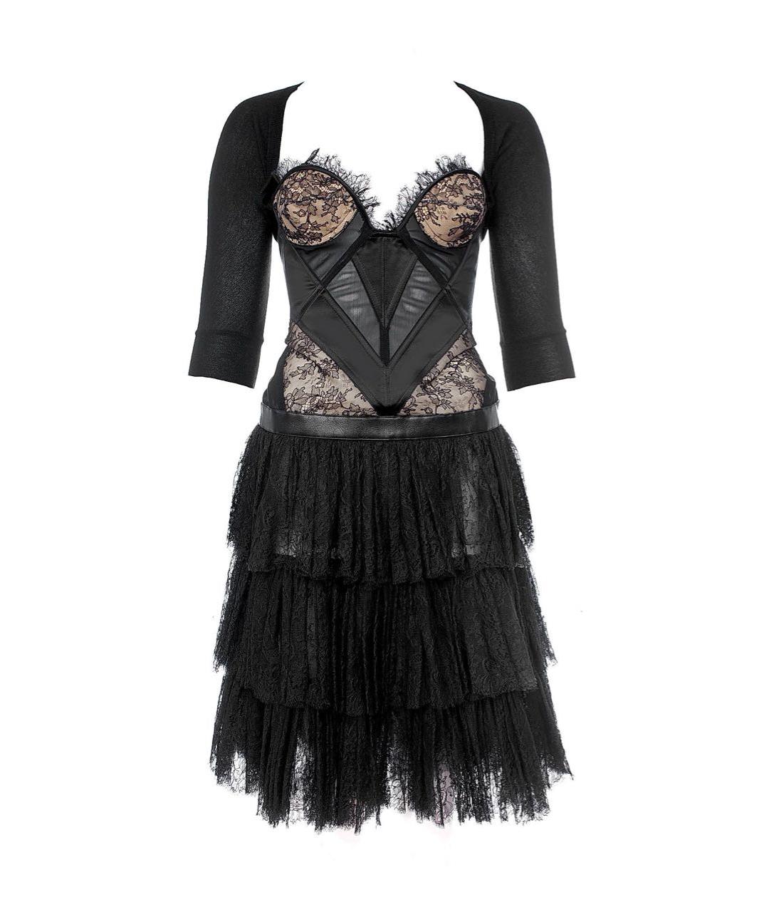 ALEXANDER MCQUEEN Черное коктейльное платье, фото 9