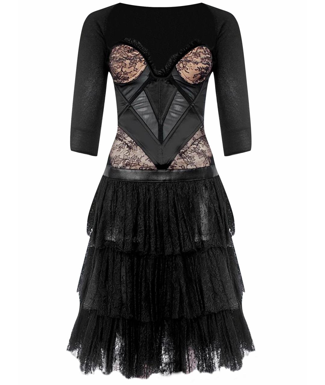 ALEXANDER MCQUEEN Черное коктейльное платье, фото 1