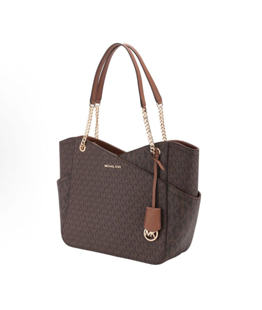 MICHAEL KORS Коричневая сумка с короткими ручками из искусственной кожи, фото 2