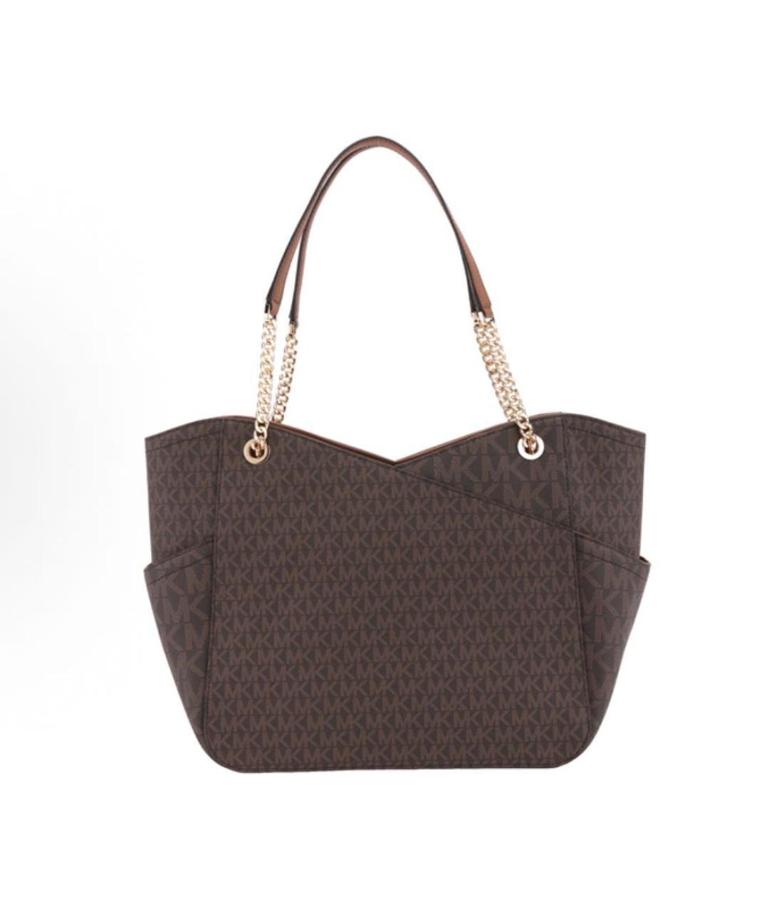 MICHAEL KORS Коричневая сумка с короткими ручками из искусственной кожи, фото 3