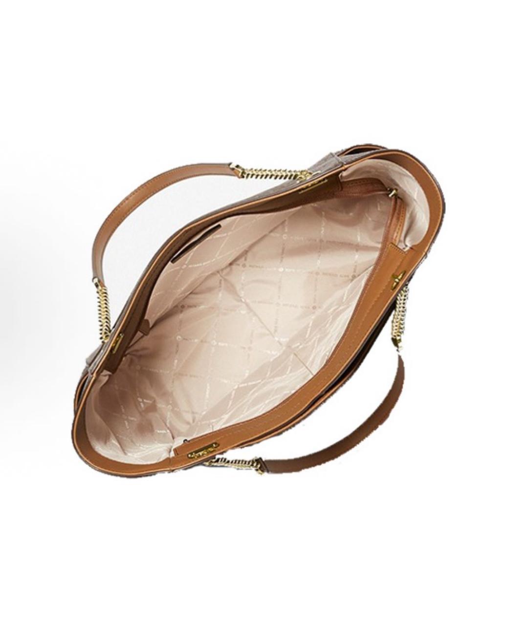 MICHAEL KORS Коричневая сумка с короткими ручками из искусственной кожи, фото 4
