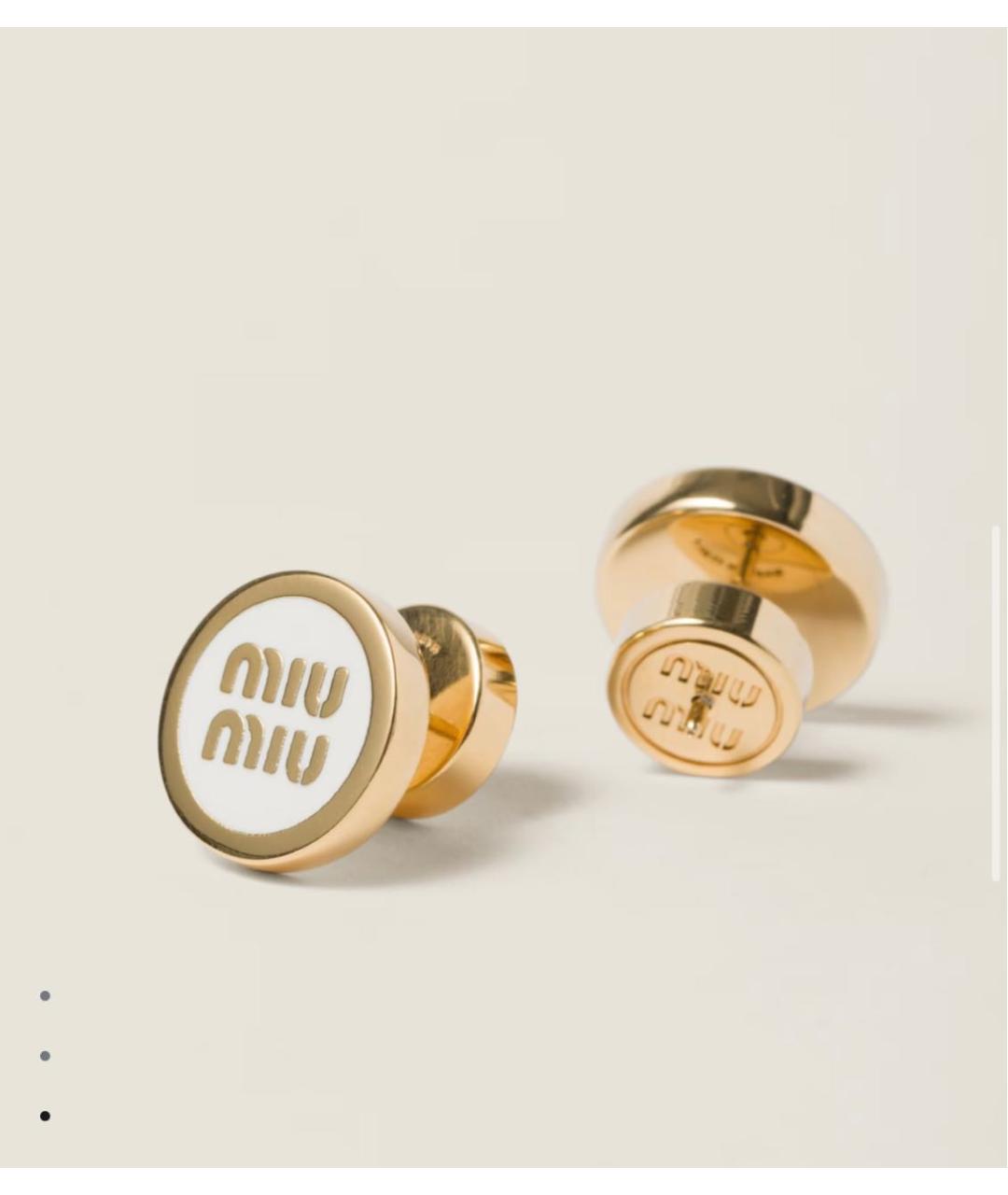 MIU MIU Золотые серьги, фото 2