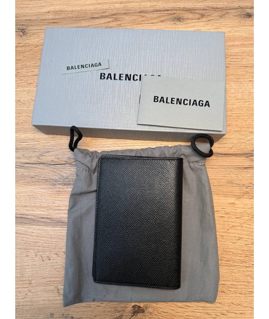 BALENCIAGA Черный кожаный кардхолдер, фото 3