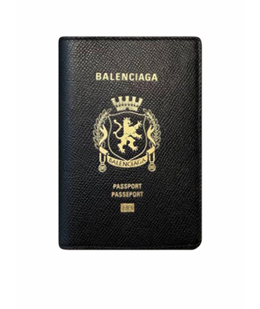 BALENCIAGA Черный кожаный кардхолдер, фото 1