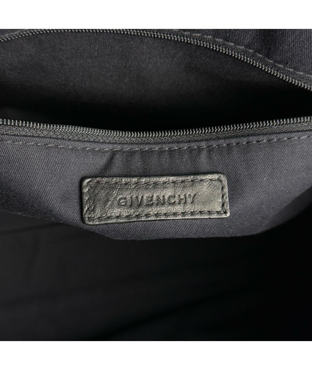 GIVENCHY Черная кожаная сумка с короткими ручками, фото 6
