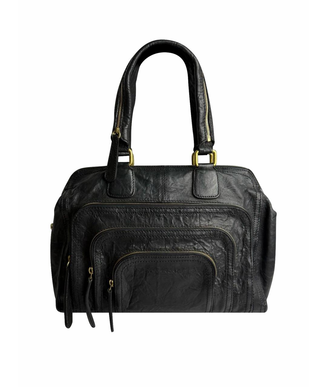 GIVENCHY Черная кожаная сумка с короткими ручками, фото 1