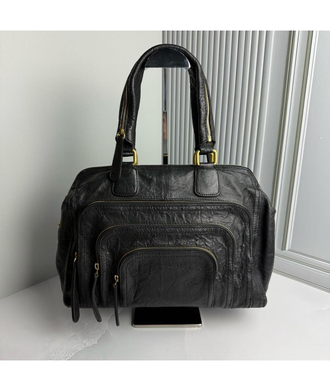 GIVENCHY Черная кожаная сумка с короткими ручками, фото 8