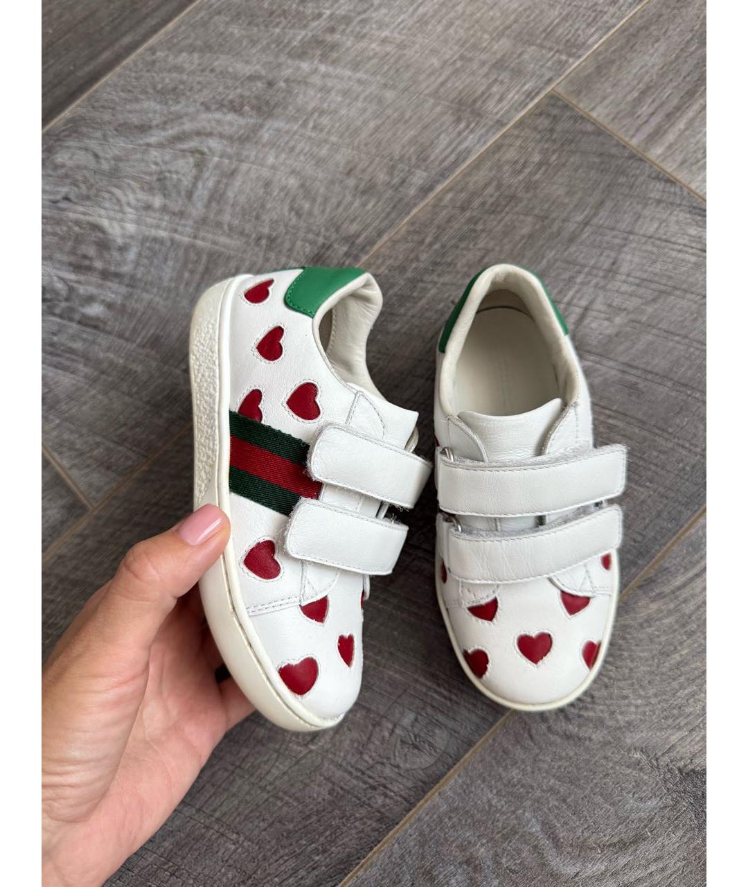 GUCCI KIDS Кожаные кеды, фото 6