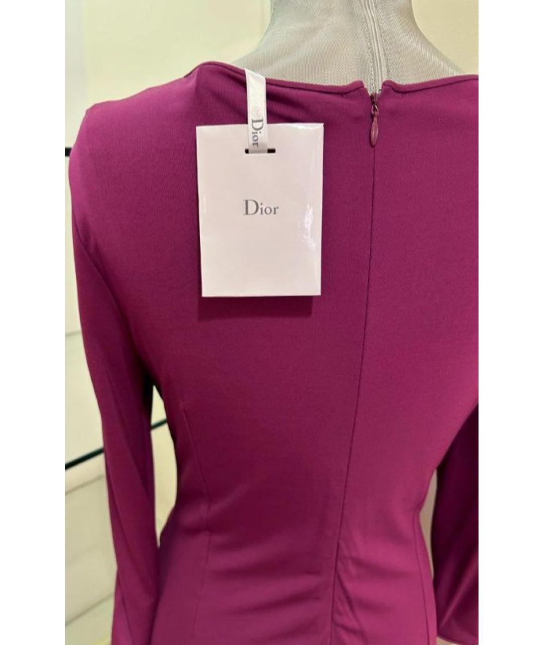 CHRISTIAN DIOR Фиолетовое вискозное вечернее платье, фото 2