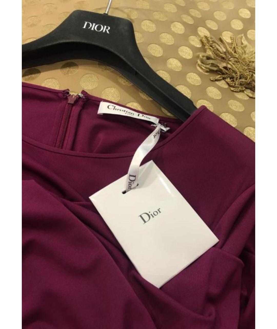 CHRISTIAN DIOR Фиолетовое вискозное вечернее платье, фото 3