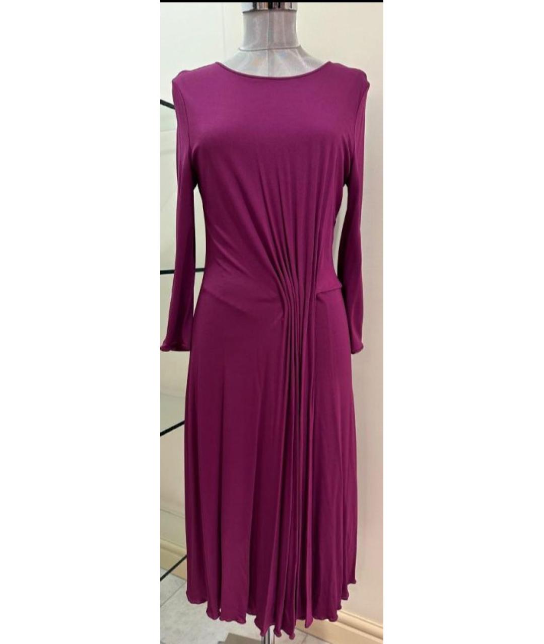 CHRISTIAN DIOR Фиолетовое вискозное вечернее платье, фото 6