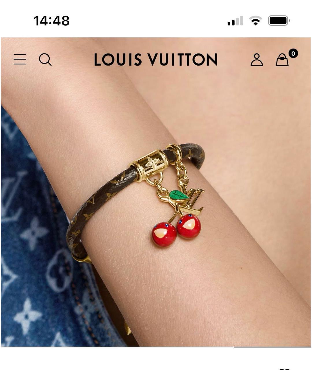 LOUIS VUITTON Коричневый браслет, фото 6