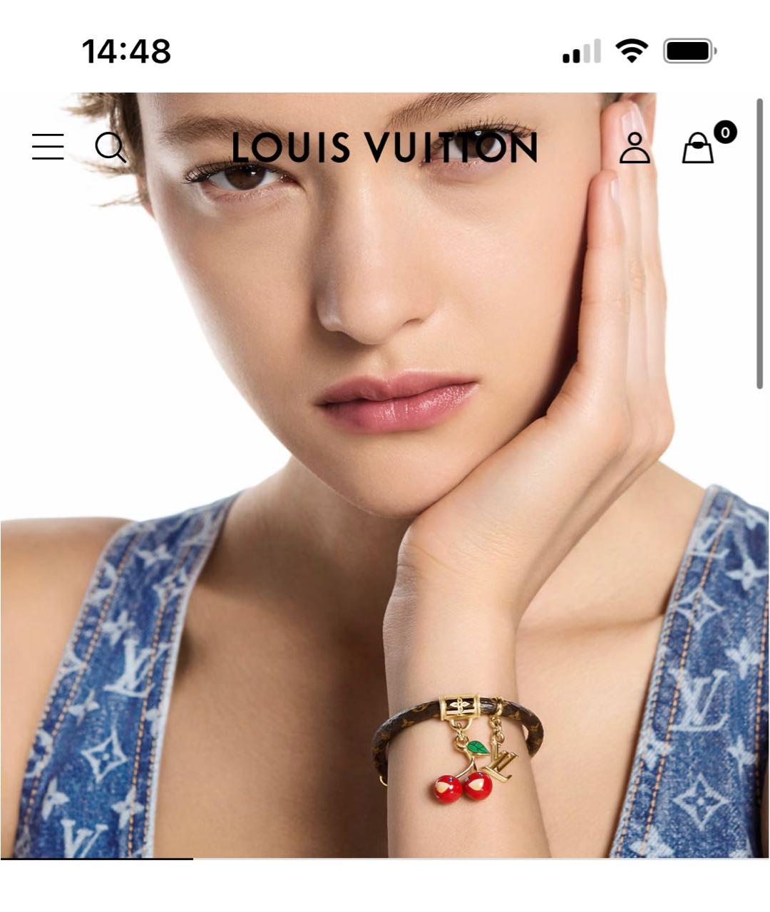 LOUIS VUITTON Коричневый браслет, фото 5
