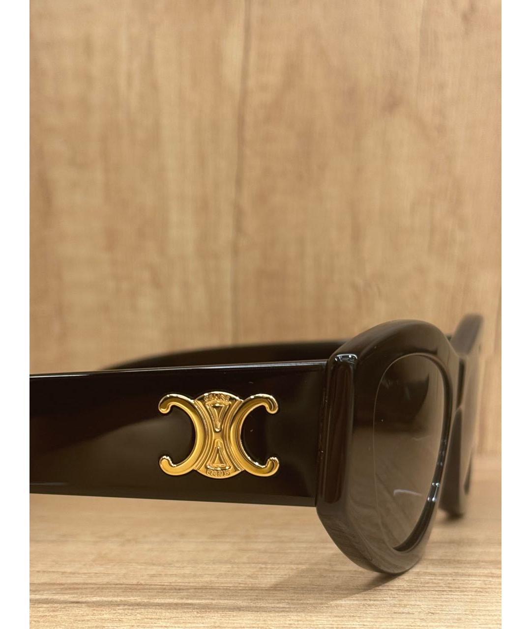 CELINE Черные пластиковые солнцезащитные очки, фото 3