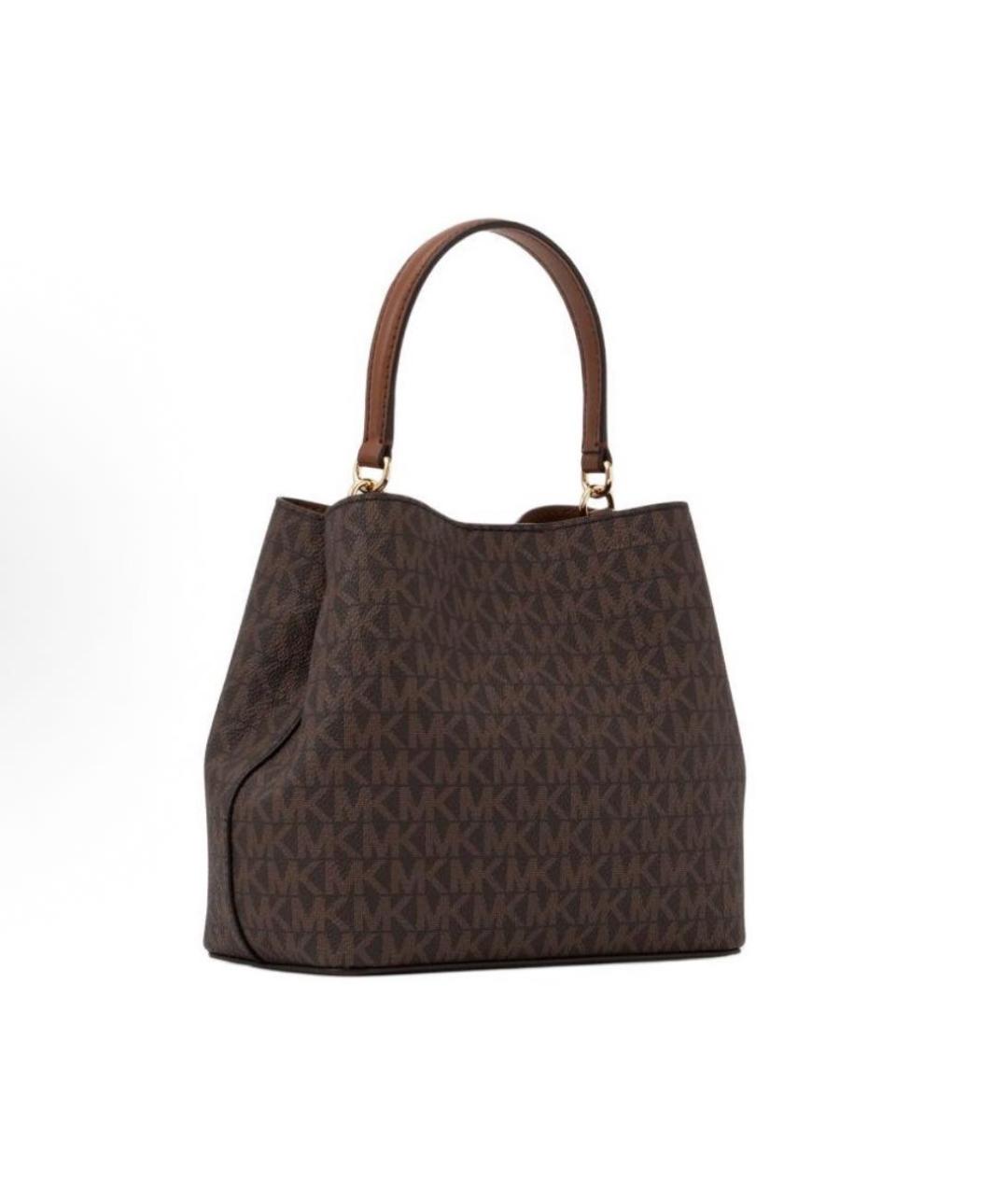 MICHAEL KORS Коричневая сумка с короткими ручками из искусственной кожи, фото 5