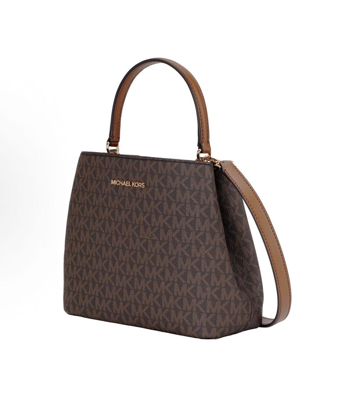 MICHAEL KORS Коричневая сумка с короткими ручками из искусственной кожи, фото 2