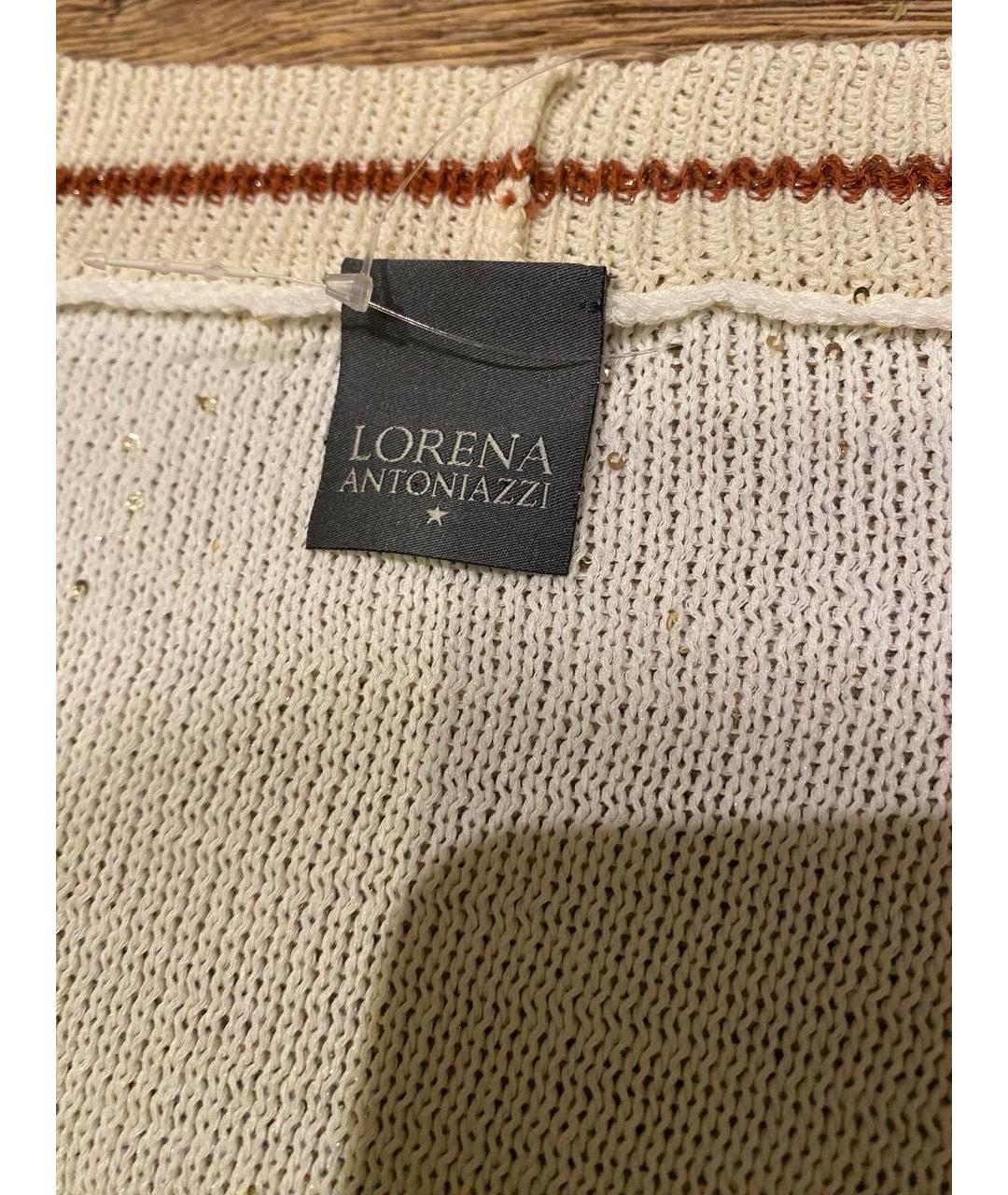 LORENA ANTONIAZZI Белая хлопковая футболка, фото 4