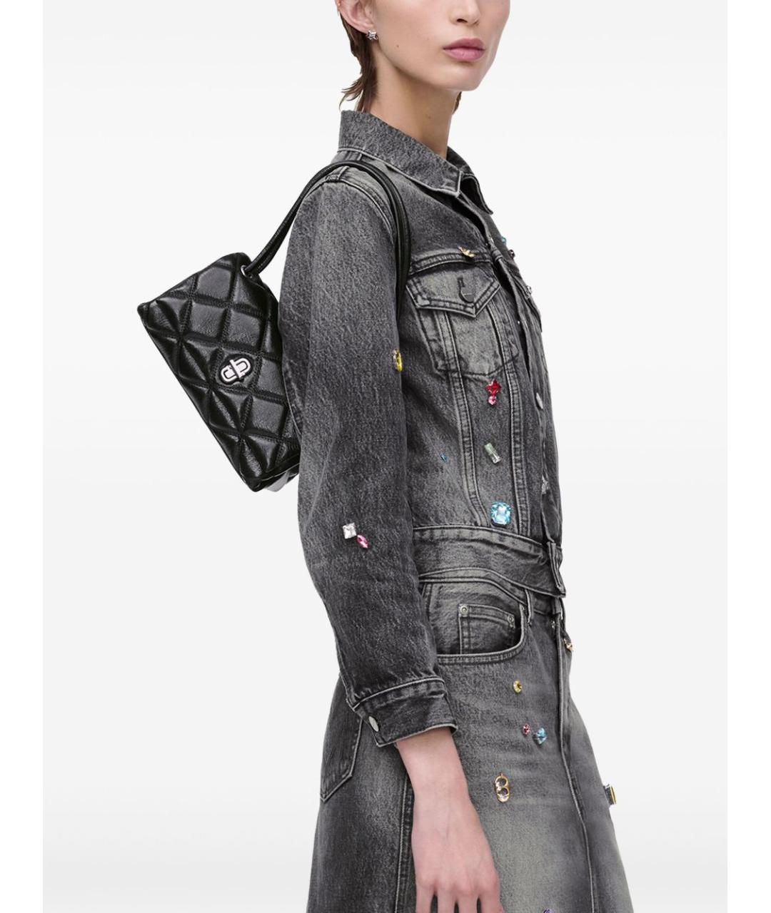 MARC JACOBS Черная кожаная сумка через плечо, фото 6