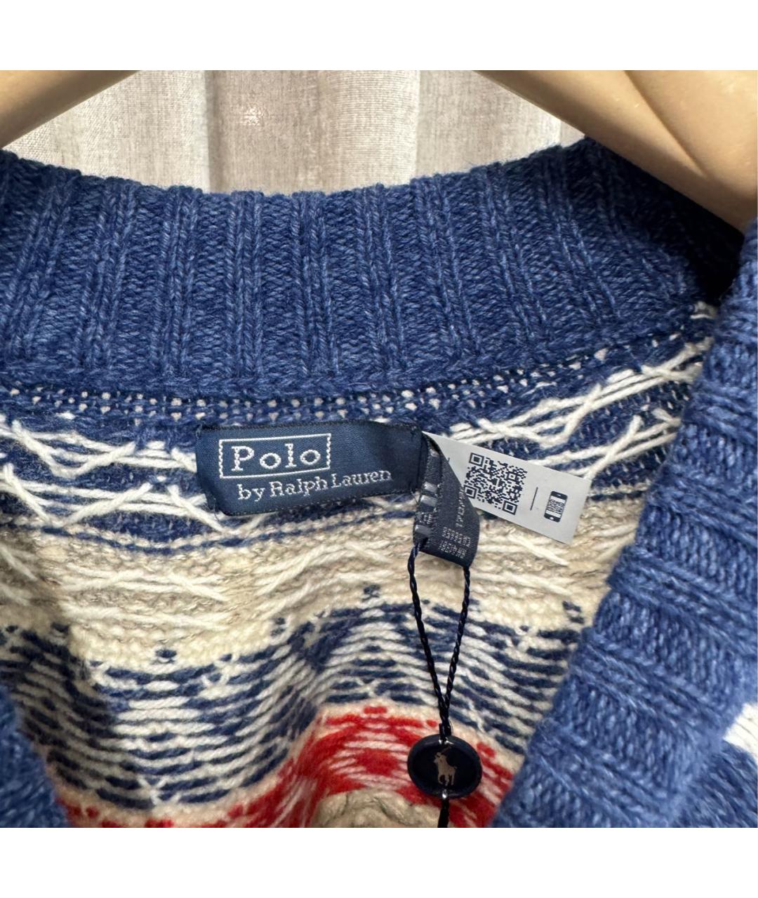 POLO RALPH LAUREN Синий шерстяной джемпер / свитер, фото 3
