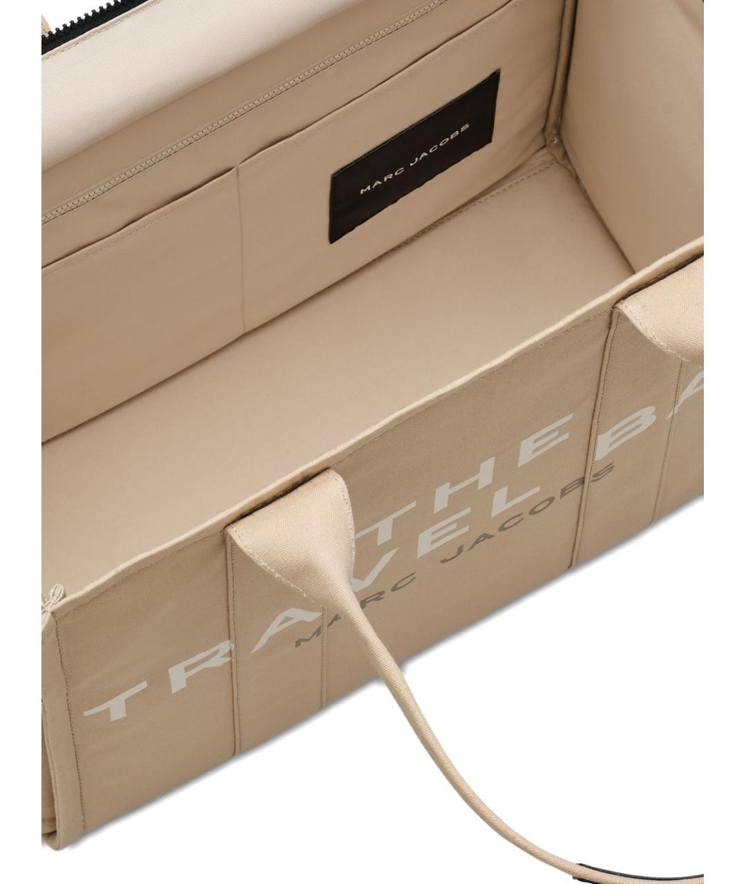 MARC JACOBS Бежевая хлопковая сумка тоут, фото 4