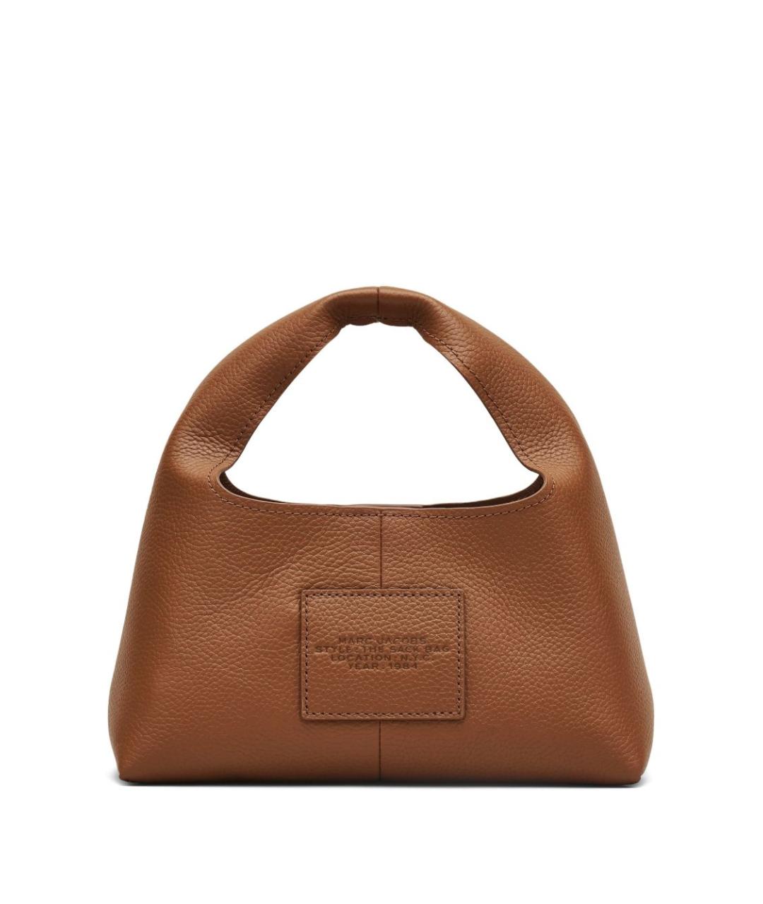 MARC JACOBS Коричневая кожаная сумка с короткими ручками, фото 3