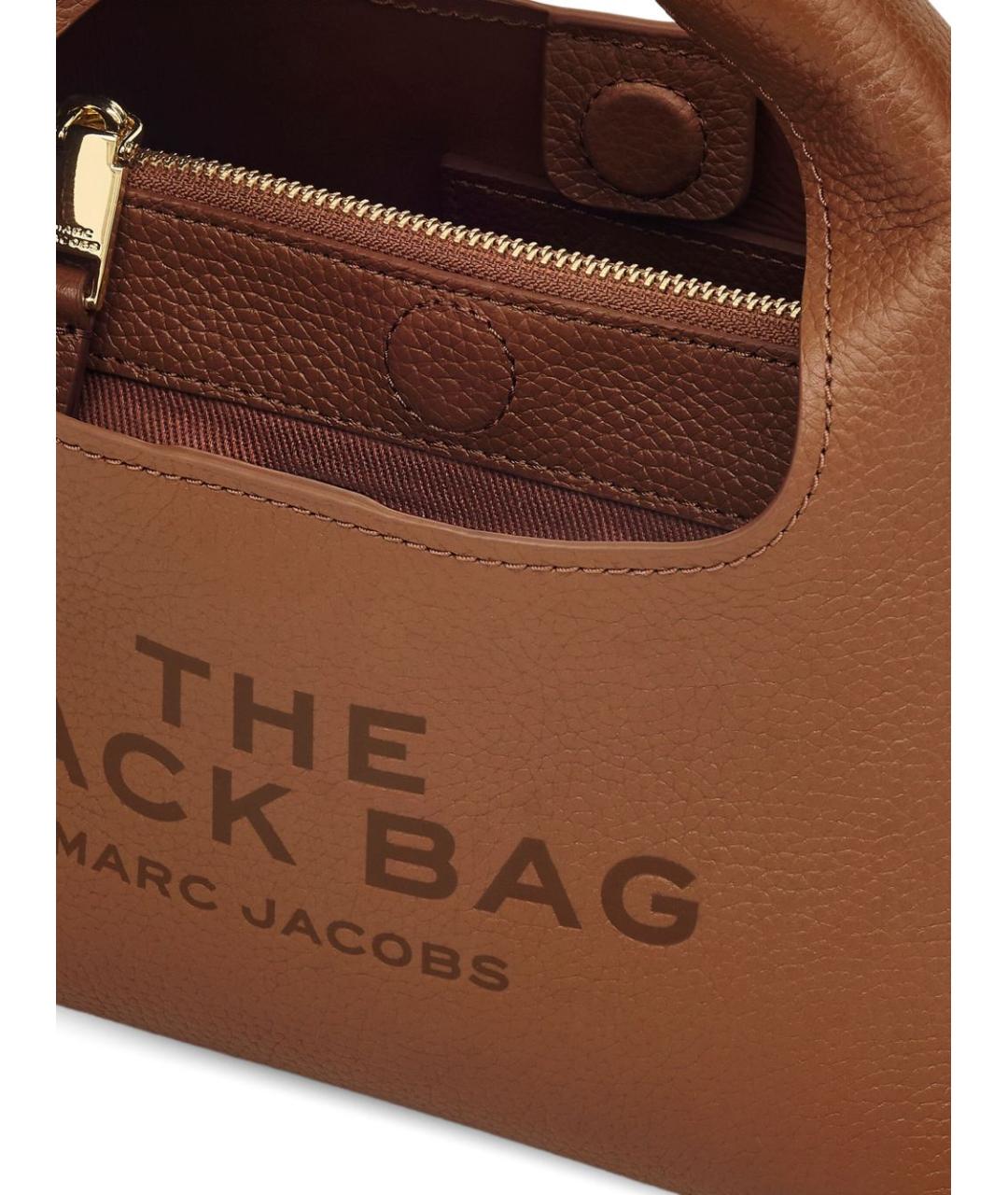 MARC JACOBS Коричневая кожаная сумка с короткими ручками, фото 6