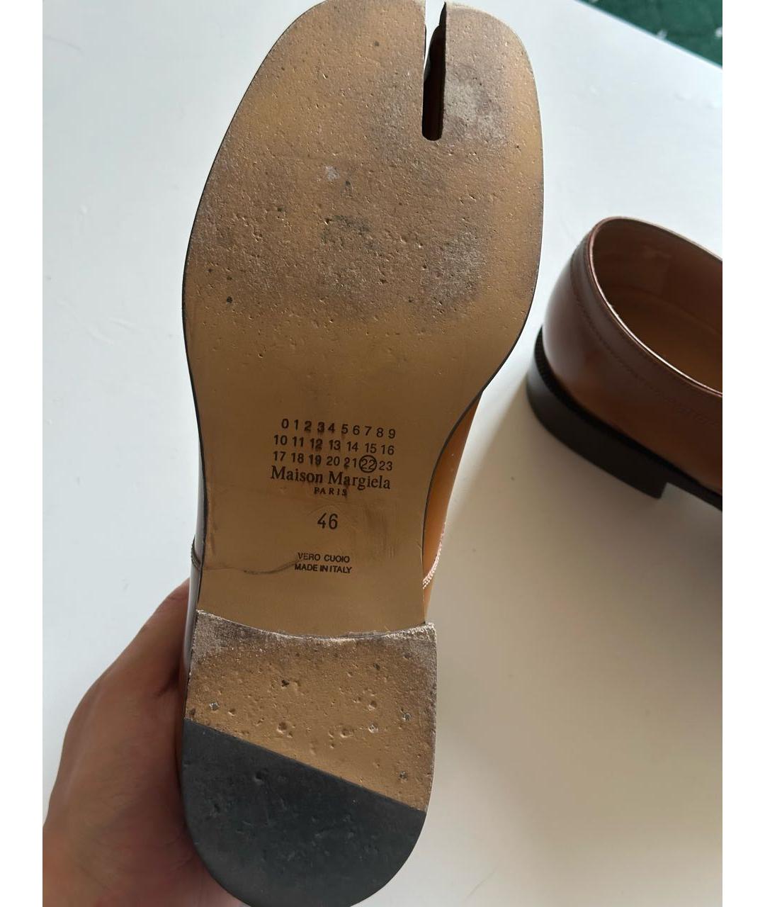 MAISON MARGIELA Коричневые кожаные туфли, фото 5