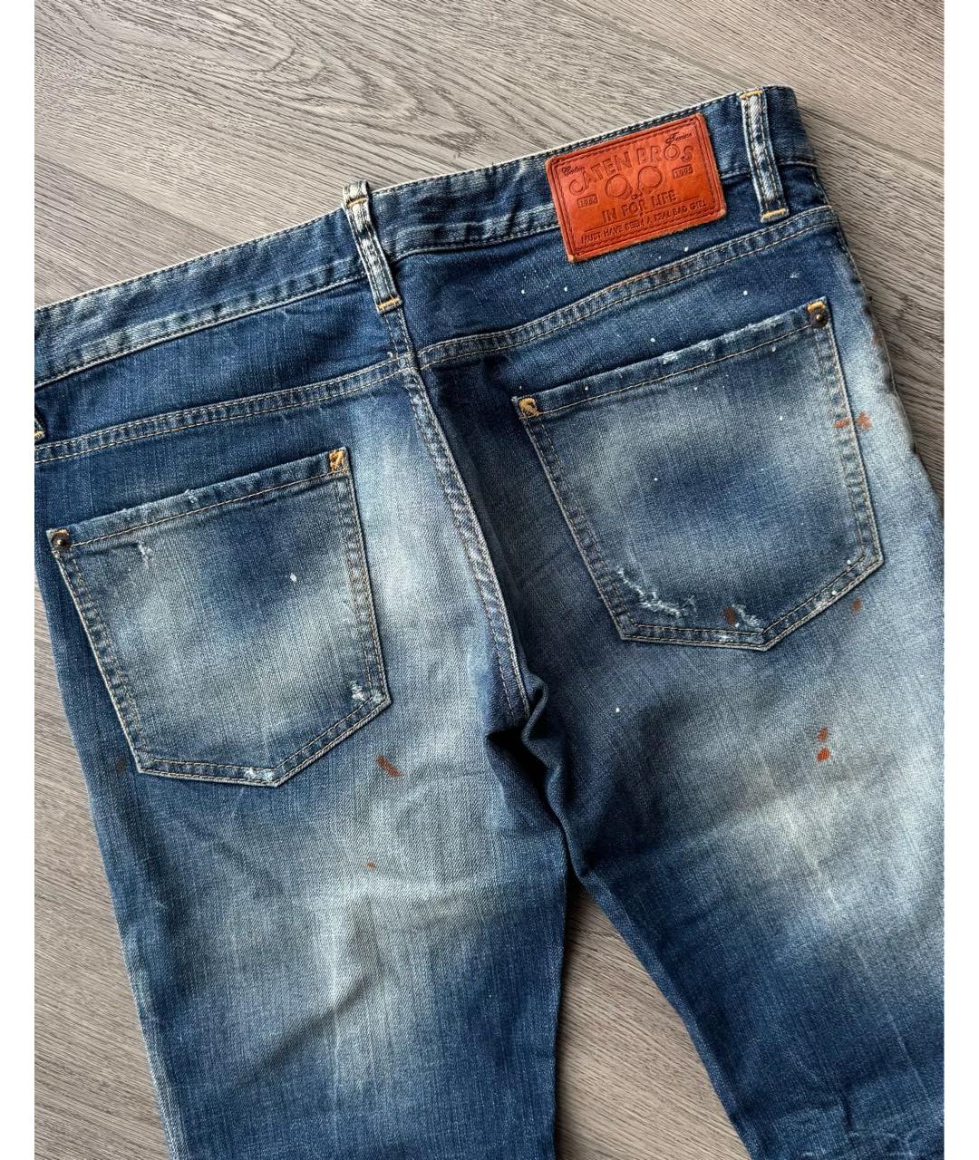 DSQUARED2 Голубые хлопко-эластановые джинсы скинни, фото 6