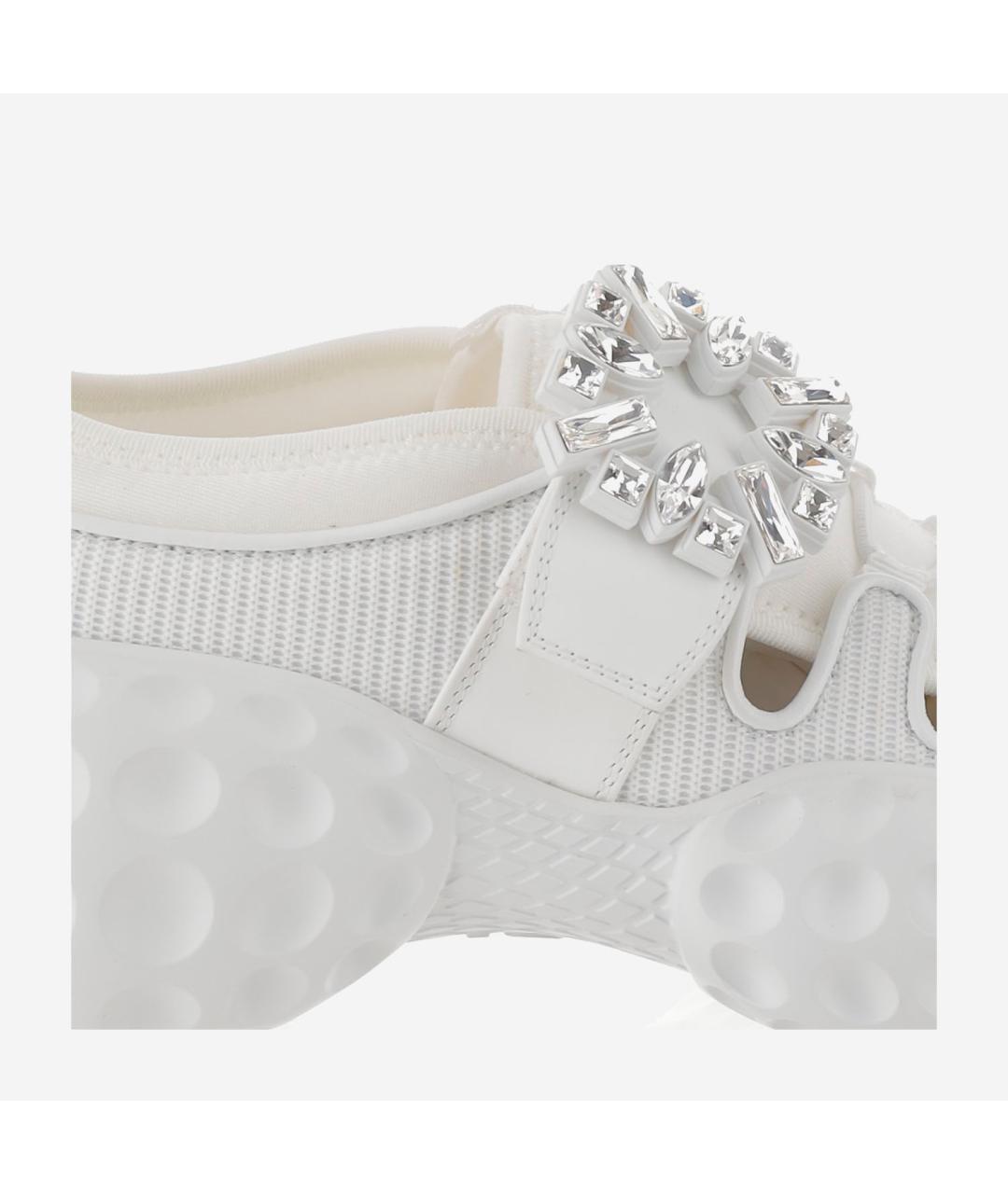 ROGER VIVIER Белые текстильные кроссовки, фото 4