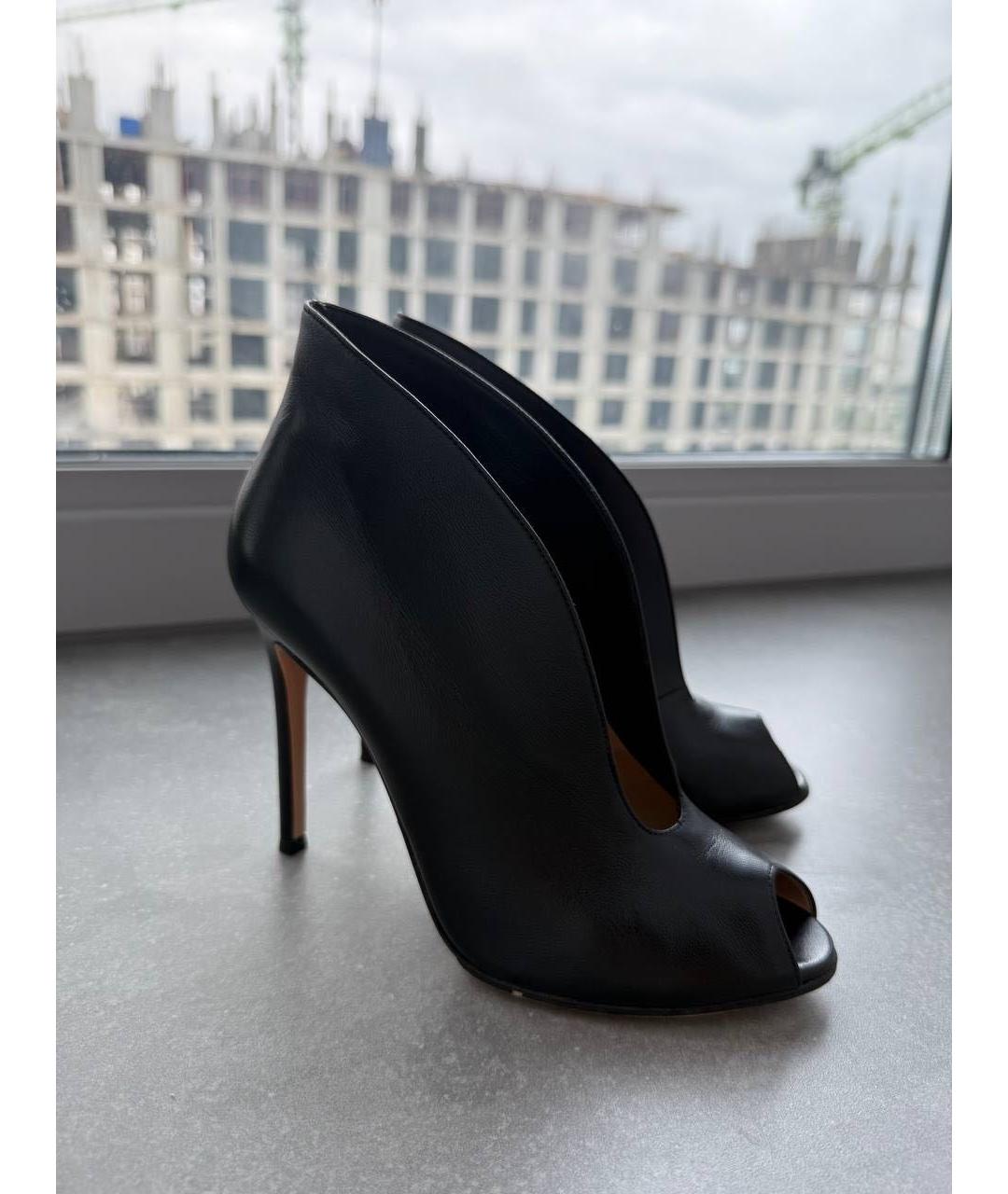 GIANVITO ROSSI Черные кожаные ботильоны, фото 2