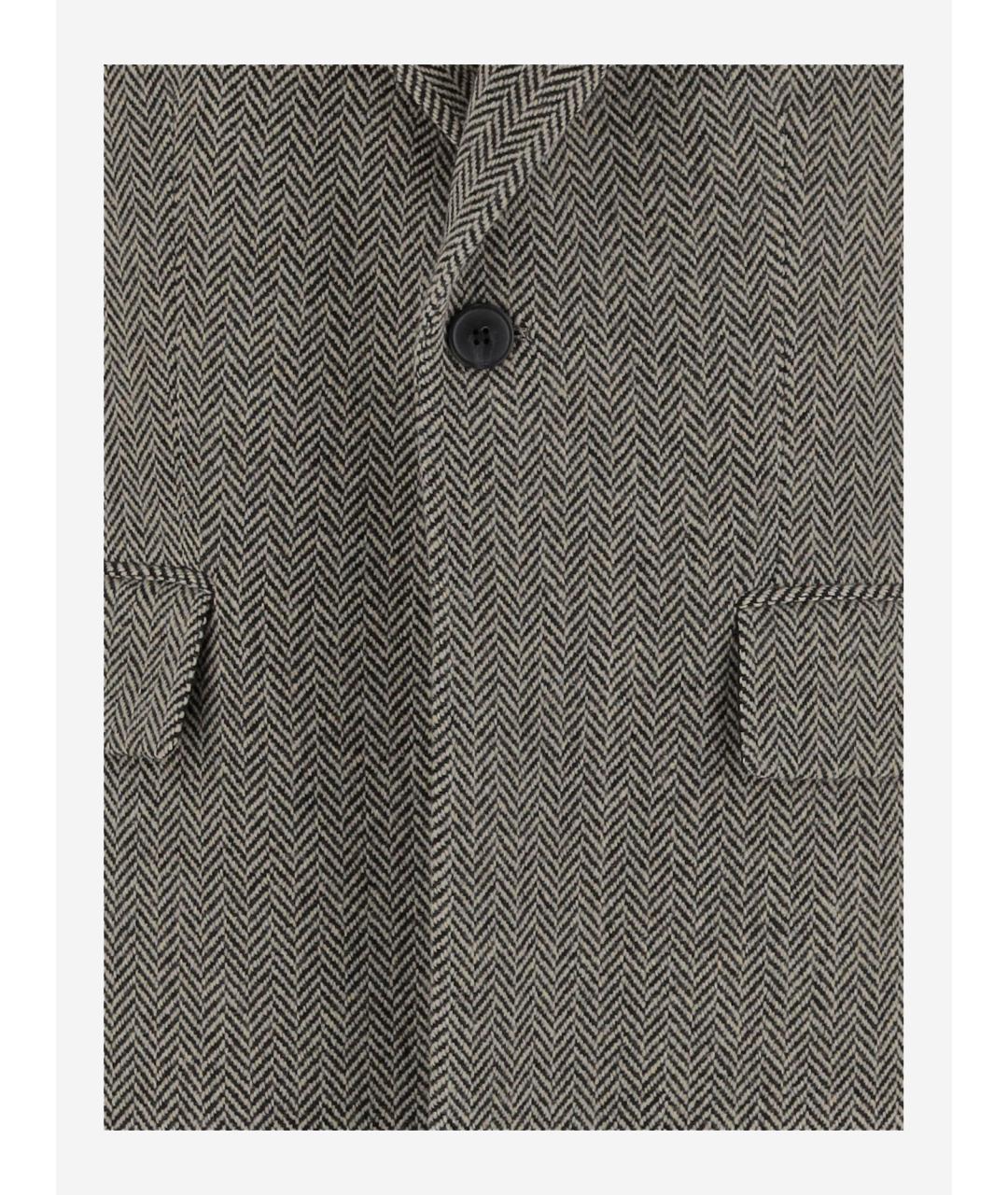 POLO RALPH LAUREN Серое шерстяное пальто, фото 3