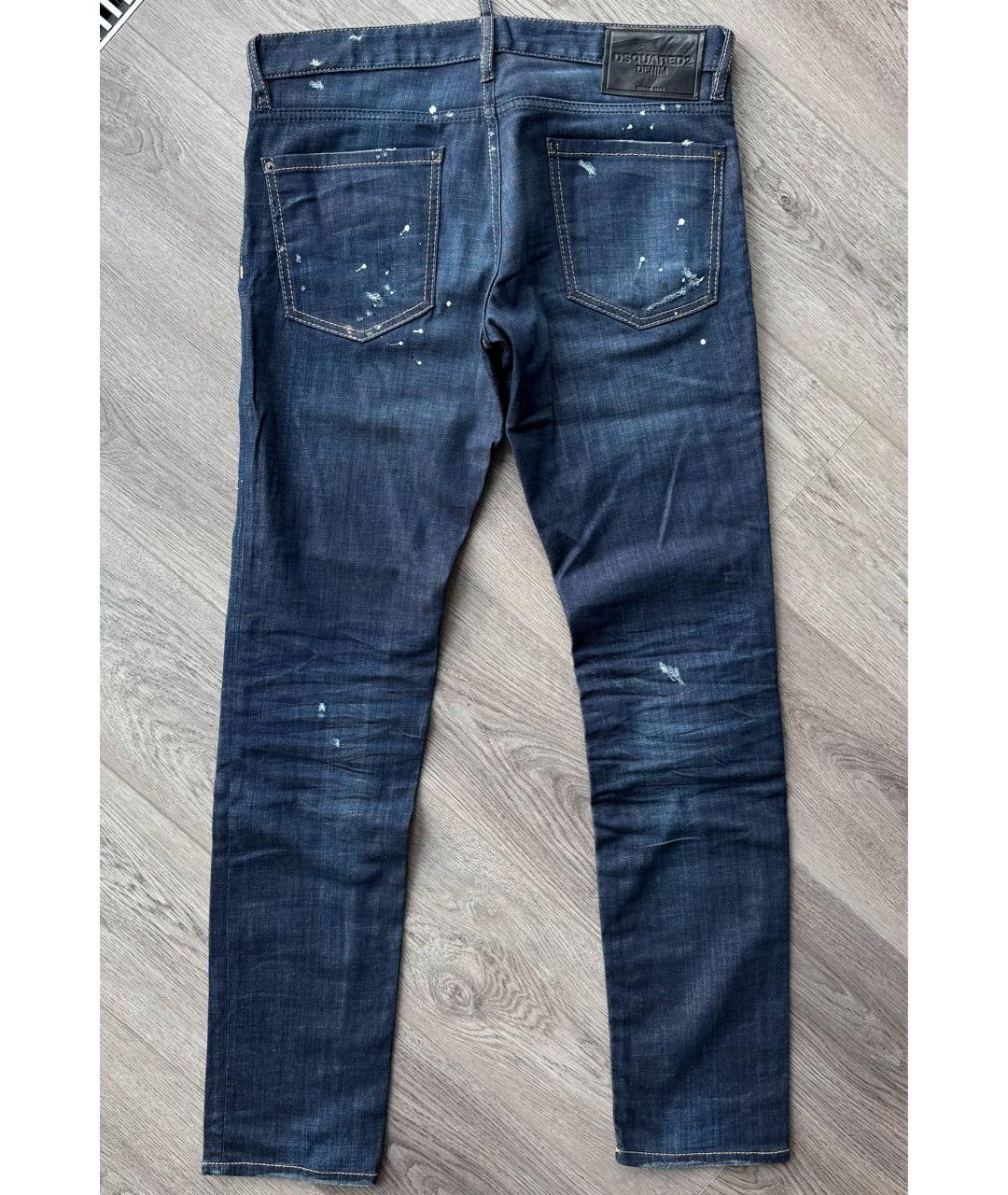 DSQUARED2 Синие хлопко-эластановые джинсы скинни, фото 6