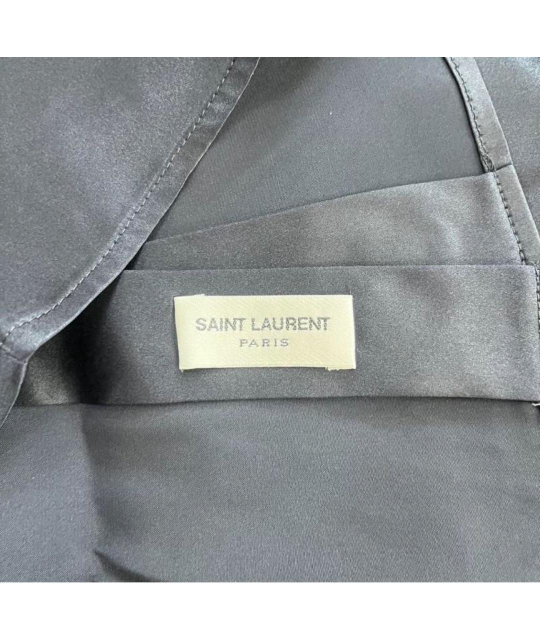 SAINT LAURENT Черная шелковая блузы, фото 5