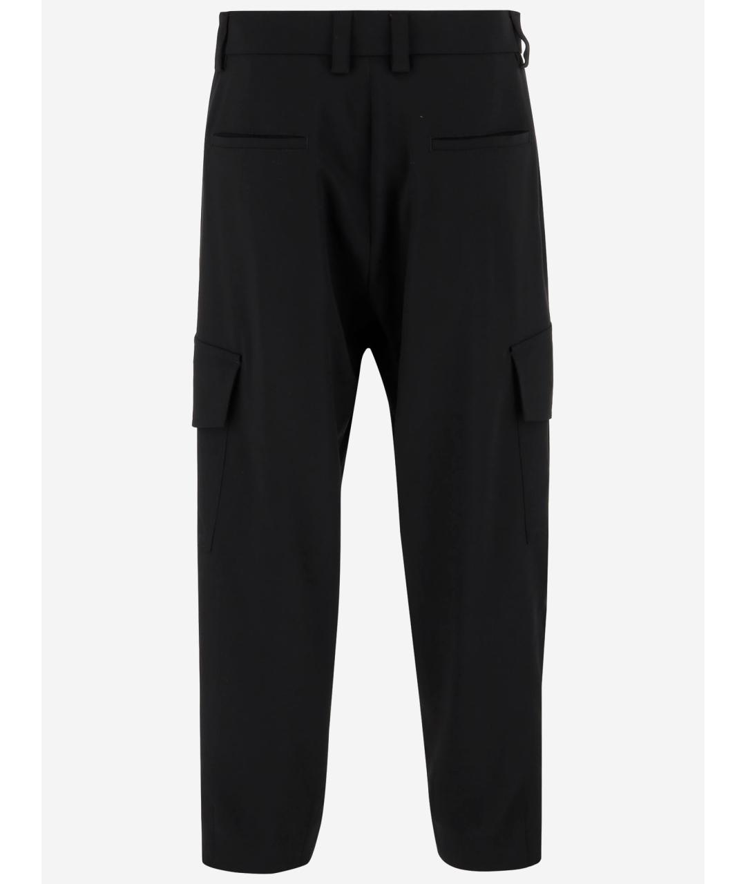 GIORGIO ARMANI Темно-синие шерстяные повседневные брюки, фото 2