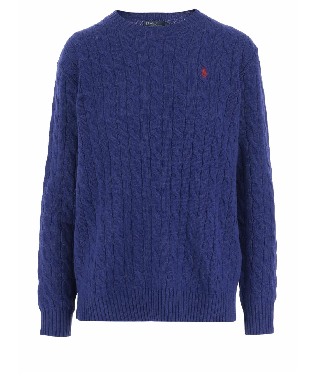 POLO RALPH LAUREN Синий шерстяной джемпер / свитер, фото 1