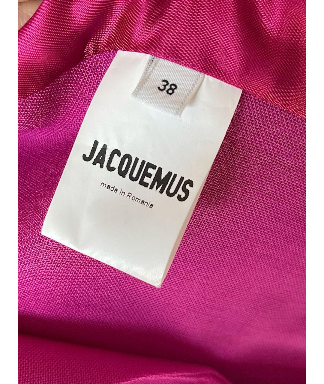 JACQUEMUS Фуксия шерстяной костюм с юбками, фото 8