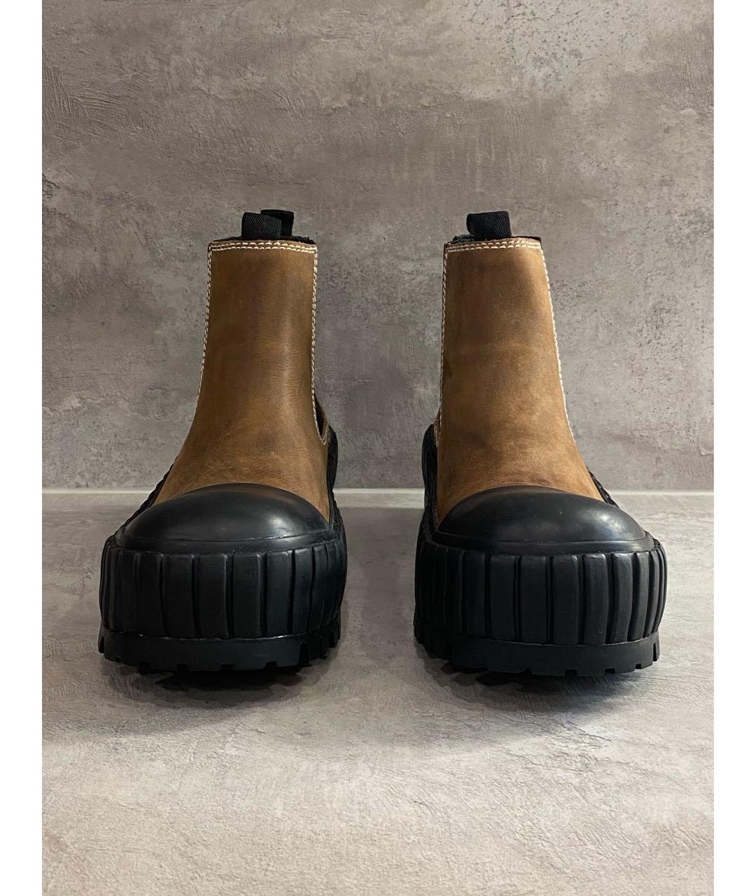 MM6 MAISON MARGIELA Коричневые высокие ботинки, фото 6