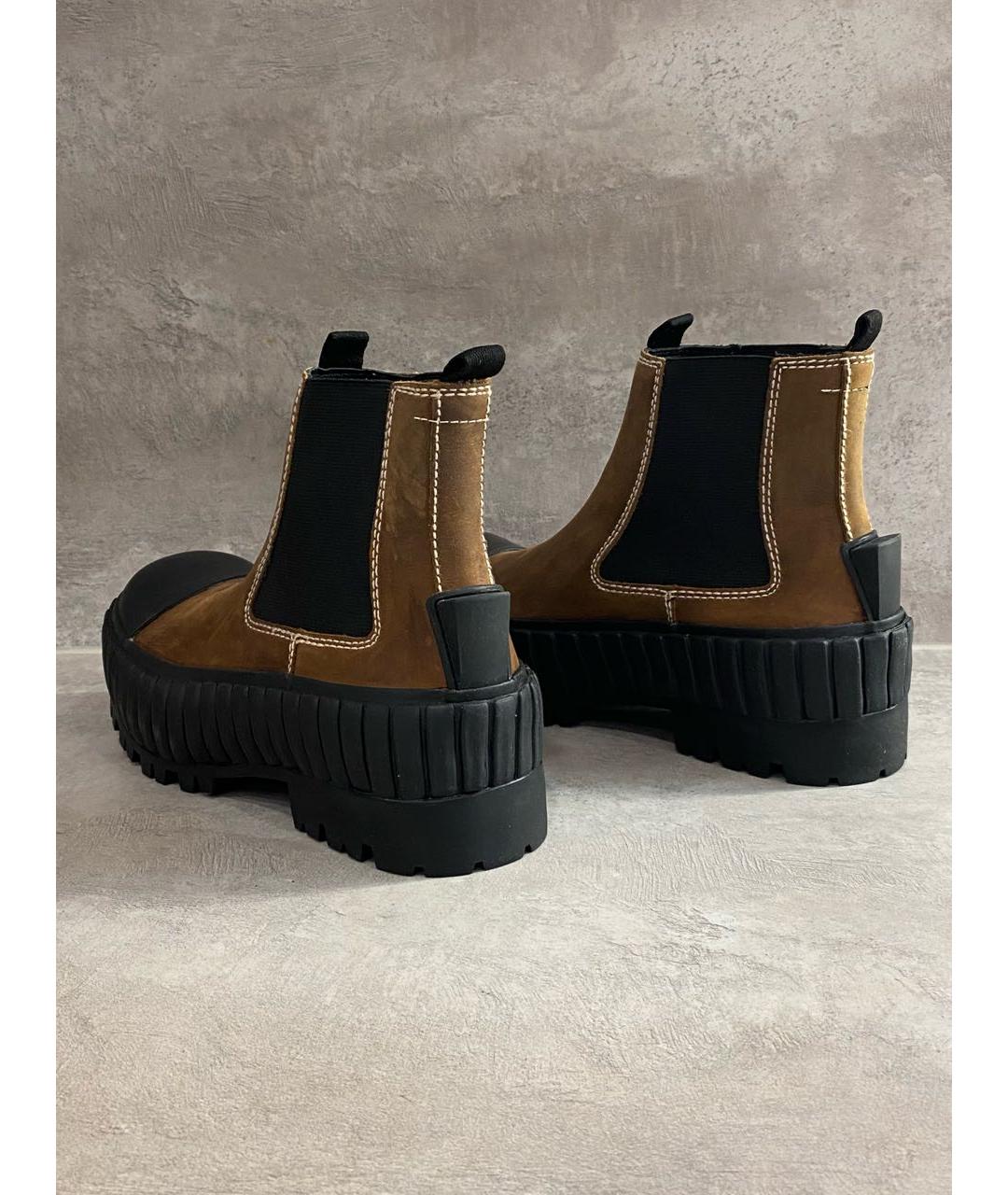 MM6 MAISON MARGIELA Коричневые высокие ботинки, фото 4