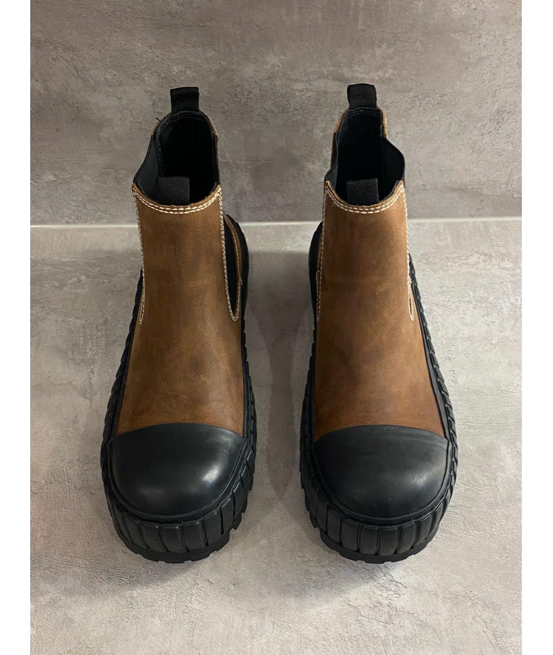 MM6 MAISON MARGIELA Коричневые высокие ботинки, фото 5