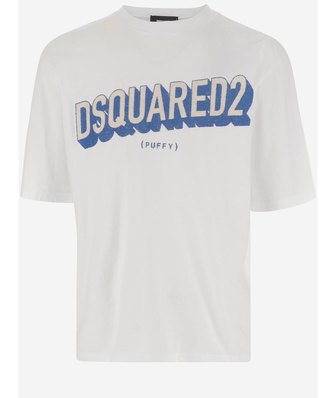 DSQUARED2 Белая хлопковая футболка, фото 4