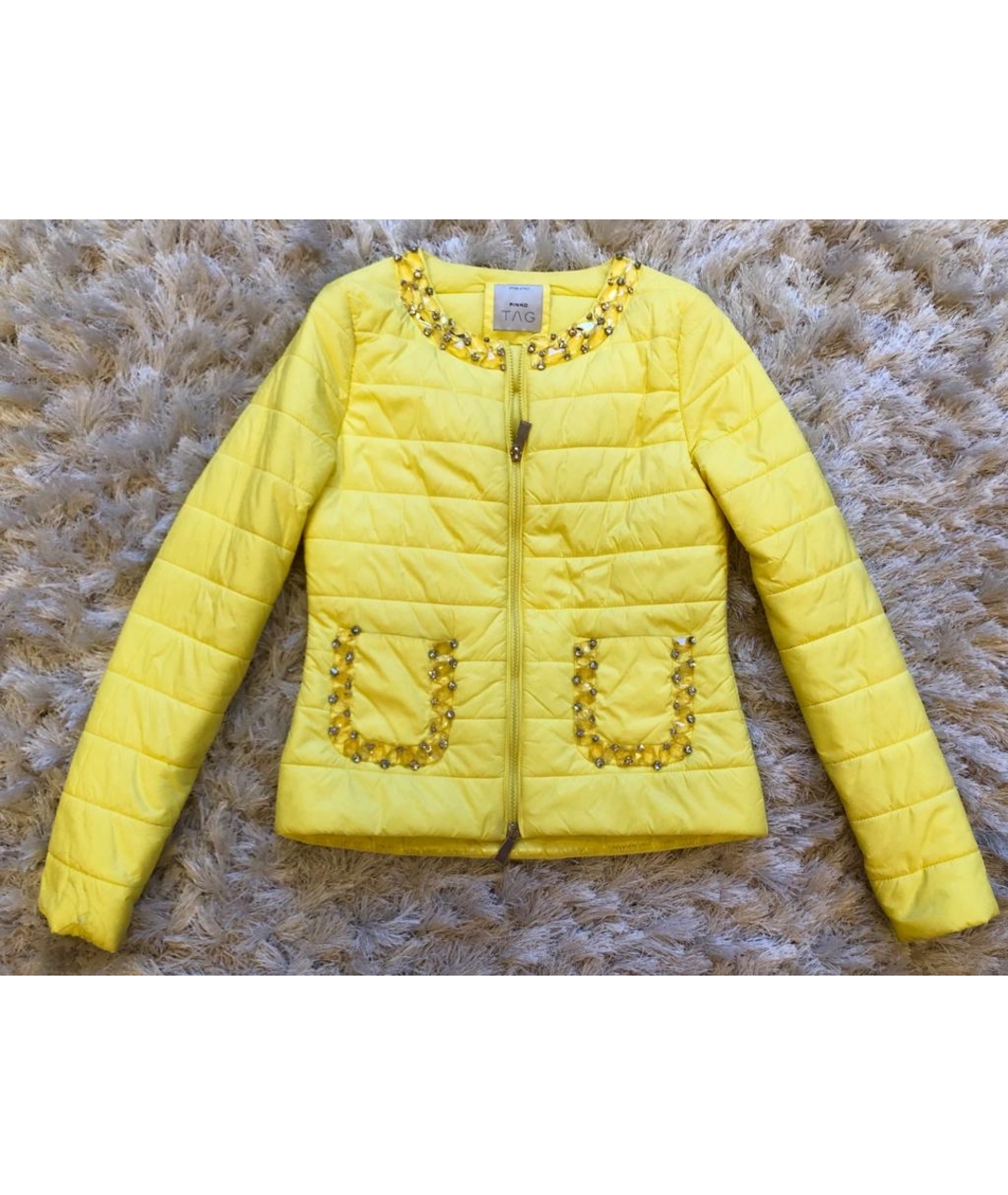 PINKO Желтая куртка, фото 7