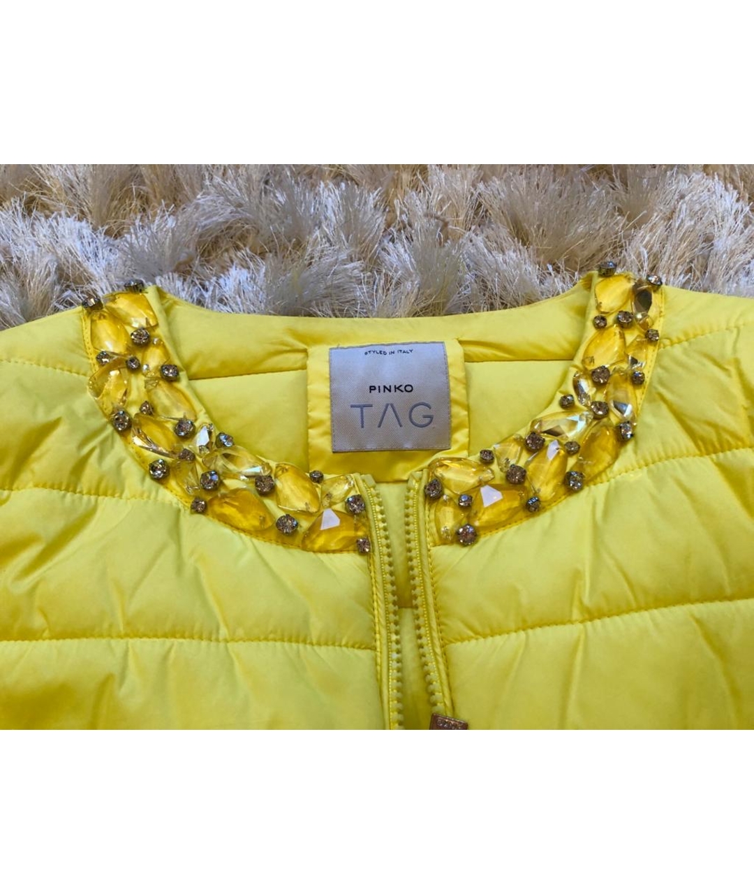 PINKO Желтая куртка, фото 4