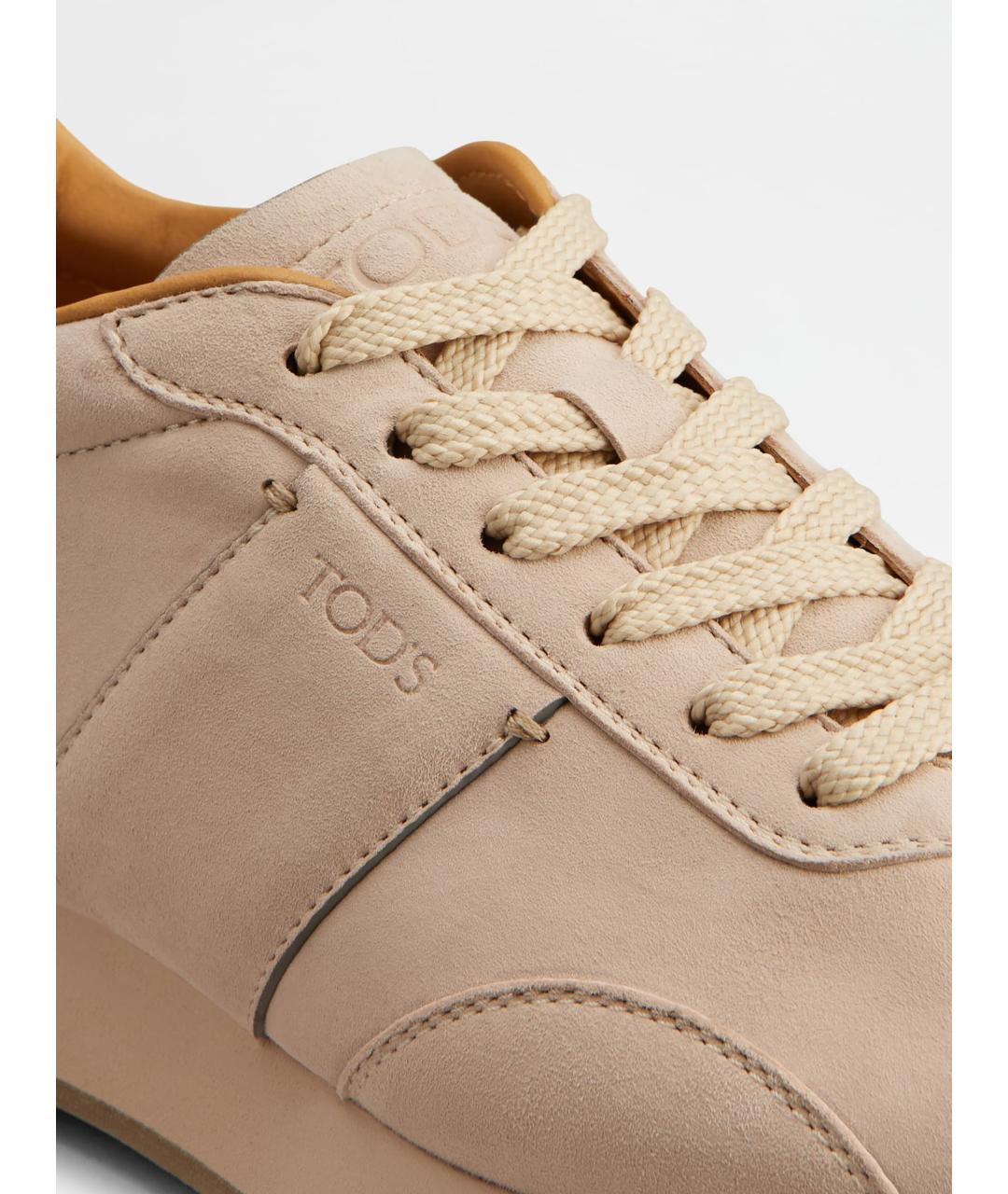 TOD'S Бежевые кроссовки, фото 5