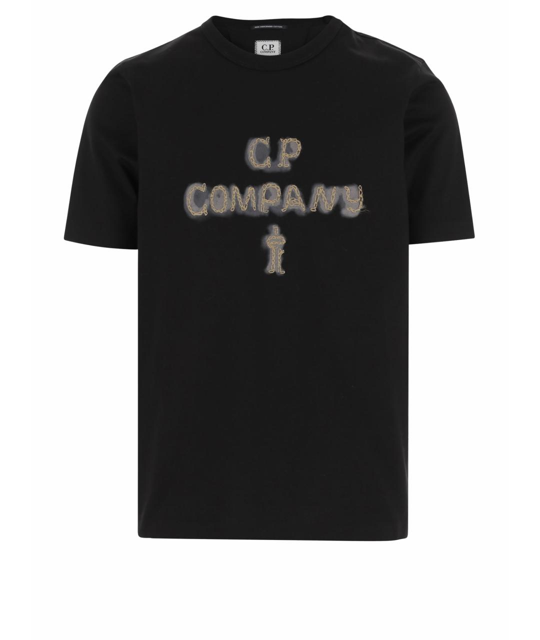 CP COMPANY Черная хлопковая футболка, фото 1