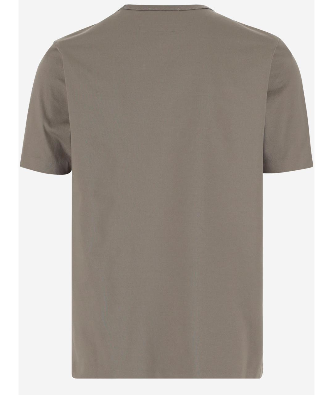 CP COMPANY Бежевая хлопковая футболка, фото 2